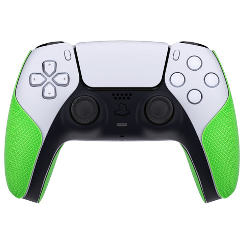 PlayVital Premium Grip for ps5 Wireless Controller, Split Design Anti-Skid Soft Hexagonal Diamond Textures Sweat-Absorbent Handle Grips Protector for ps5 Controller – Grass Green - FHPFM002