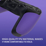 PlayVital Premium Grip for ps5 Wireless Controller, Split Design Anti-Skid Soft Hexagonal Diamond Textures Sweat-Absorbent Handle Grips Protector for ps5 Controller – Purple - FHPFM005