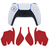 PlayVital Premium Grip for ps5 Wireless Controller, Split Design Anti-Skid Soft Hexagonal Diamond Textures Sweat-Absorbent Handle Grips Protector for ps5 Controller – Red - FHPFM004