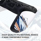 PlayVital Premium Grip for ps5 Wireless Controller, Split Design Anti-Skid Soft Hexagonal Diamond Textures Sweat-Absorbent Handle Grips Protector for ps5 Controller – The Great Wave - FHPFV001