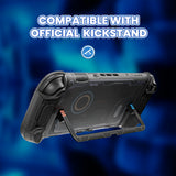 PlayVital Stellar Mecha Protective Case for Nintendo Switch 2, Ergonomic Anti-slip Silicone Grip Cover, Dockable Hard Case Shell for Switch 2 with Joystick Cap & Sticker - Black - JXUNTP001