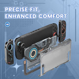 PlayVital Stellar Mecha Protective Case for Nintendo Switch 2, Ergonomic Anti-slip Silicone Grip Cover, Dockable Hard Case Shell for Switch 2 with Joystick Cap & Sticker - Black - JXUNTP001