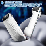 PlayVital Stellar Mecha Protective Case for Nintendo Switch 2, Ergonomic Anti-slip Silicone Grip Cover, Dockable Hard Case Shell for Switch 2 with Joystick Cap & Sticker - White - JXUNTP002
