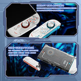 PlayVital Stellar Mecha Protective Case for Nintendo Switch 2, Ergonomic Anti-slip Silicone Grip Cover, Dockable Hard Case Shell for Switch 2 with Joystick Cap & Sticker - White - JXUNTP002