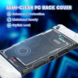 PlayVital Stellar Mecha Protective Case for Nintendo Switch 2, Ergonomic Anti-slip Silicone Grip Cover, Dockable Hard Case Shell for Switch 2 with Joystick Cap & Sticker - White - JXUNTP002