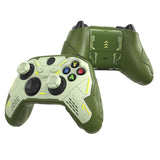 PlayVital Stellar Mecha Silicone Cover Skin for Xbox Series X/S Controller, Anti-slip Grip Protector with Thumb Grips & Sticker for Xbox Core Wireless Controller - Army Green & Sage Green - SAXX3P004