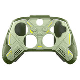 PlayVital Stellar Mecha Silicone Cover Skin for Xbox Series X/S Controller, Anti-slip Grip Protector with Thumb Grips & Sticker for Xbox Core Wireless Controller - Army Green & Sage Green - SAXX3P004