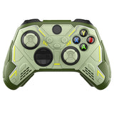 PlayVital Stellar Mecha Silicone Cover Skin for Xbox Series X/S Controller, Anti-slip Grip Protector with Thumb Grips & Sticker for Xbox Core Wireless Controller - Army Green & Sage Green - SAXX3P004