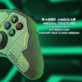 PlayVital Stellar Mecha Silicone Cover Skin for Xbox Series X/S Controller, Anti-slip Grip Protector with Thumb Grips & Sticker for Xbox Core Wireless Controller - Army Green & Sage Green - SAXX3P004