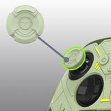 PlayVital Stellar Mecha Silicone Cover Skin for Xbox Series X/S Controller, Anti-slip Grip Protector with Thumb Grips & Sticker for Xbox Core Wireless Controller - Army Green & Sage Green - SAXX3P004