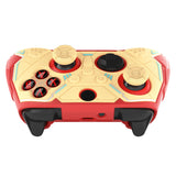 PlayVital Stellar Mecha Silicone Cover Skin for Xbox Series X/S Controller, Anti-slip Grip Protector with Thumb Grips & Sticker for Xbox Core Wireless Controller - Crimson Red & Iron Yellow - SAXX3P003