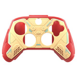 PlayVital Stellar Mecha Silicone Cover Skin for Xbox Series X/S Controller, Anti-slip Grip Protector with Thumb Grips & Sticker for Xbox Core Wireless Controller - Crimson Red & Iron Yellow - SAXX3P003