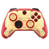 PlayVital Stellar Mecha Silicone Cover Skin for Xbox Series X/S Controller, Anti-slip Grip Protector with Thumb Grips & Sticker for Xbox Core Wireless Controller - Crimson Red & Iron Yellow - SAXX3P003