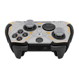 PlayVital Stellar Mecha Silicone Cover Skin for Xbox Elite Series 2 & Elite Series 2 Core, Non-Slip Grip Protector for Xbox Elite 2 with Thumb Grips & Stickers - Gray & Black - HQWE2P001