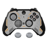 PlayVital Stellar Mecha Silicone Cover Skin for Xbox Elite Series 2 & Elite Series 2 Core, Non-Slip Grip Protector for Xbox Elite 2 with Thumb Grips & Stickers - Gray & Black - HQWE2P001