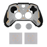 PlayVital Stellar Mecha Silicone Cover Skin for Xbox Elite Series 2 & Elite Series 2 Core, Non-Slip Grip Protector for Xbox Elite 2 with Thumb Grips & Stickers - Gray & Black - HQWE2P001