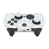 PlayVital Stellar Mecha Silicone Cover Skin for Xbox Elite Series 2 & Elite Series 2 Core, Non-Slip Grip Protector for Xbox Elite 2 with Thumb Grips & Stickers - Warm White & Snow White - HQWE2P002
