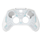 PlayVital Stellar Mecha Silicone Cover Skin for Xbox Elite Series 2 & Elite Series 2 Core, Non-Slip Grip Protector for Xbox Elite 2 with Thumb Grips & Stickers - Warm White & Snow White - HQWE2P002