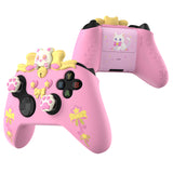 PlayVital Sweetheart Kitty Silicone Cover Compatible with Xbox Series X/S Controller with Thumb Grips and Stickers, Soft Rubber Protector with Anti-Slip Grip for Xbox Core Controller - Pink - XEEX3P001