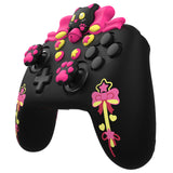 PlayVital Sweetheart Kitty Silicone Skin Compatible with Nintendo Switch Pro Controller – Kawaii Anti-Slip Cover, Switch Pro Controller Joystick Grips & Protective Silicone Case - Black - DHHNPP003