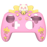 PlayVital Sweetheart Kitty Silicone Skin Compatible with Nintendo Switch Pro Controller – Kawaii Anti-Slip Cover, Switch Pro Controller Joystick Grips & Protective Silicone Case - Pink - DHHNPP001