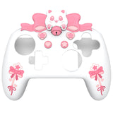 PlayVital Sweetheart Kitty Silicone Skin Compatible with Nintendo Switch Pro Controller – Kawaii Anti-Slip Cover, Switch Pro Controller Joystick Grips & Protective Silicone Case - White - DHHNPP002