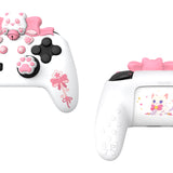 PlayVital Sweetheart Kitty Silicone Skin Compatible with Nintendo Switch Pro Controller – Kawaii Anti-Slip Cover, Switch Pro Controller Joystick Grips & Protective Silicone Case - White - DHHNPP002