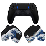 PlayVital The Great Wave Off Kanagawa Anti-Skid Sweat-Absorbent Controller Grip for PS5 Controller - PFPJ130