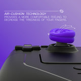 PlayVital Thumb Grips for Steam Deck LCD & OLED (4-Pack), Thumb Cushion Caps with Anti-Slip Texture, Height-Boost Joystick Cover for Steam Deck Accessories, Joystick Protection for PS Portal Remote Player - Purple - YFSDM054