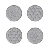 PlayVital Thumb Grip Caps for Steam Deck LCD, for PS Portal Remote Player Silicone Thumbsticks Grips Joystick Caps for Steam Deck OLED - Diamond Grain & Crack Bomb Design - Fleeting Gray - YFSDM034