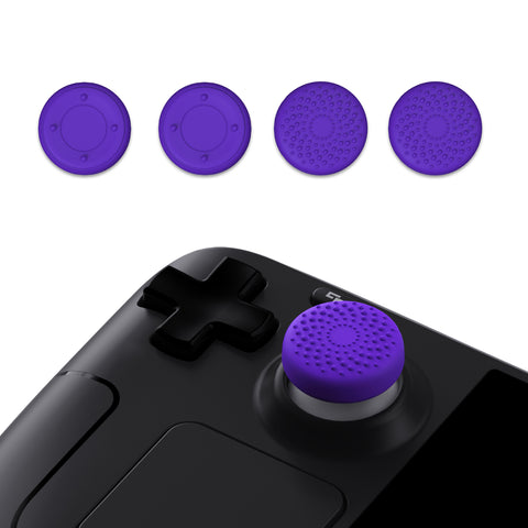 PlayVital Thumb Grip Caps for Steam Deck LCD, for PS Portal Remote Player Silicone Thumbsticks Grips Joystick Caps for Steam Deck OLED - Raised Dots & Studded Design - Purple - YFSDM032