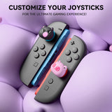 PlayVital for Switch 2 Thumbs Cushion Caps Thumb Grips (4-Pack), Kawaii Silicone Joystick Grip Cover for Nintendo Switch 2 Joycon, Anti-Fatigue Design - PP & VV The Kitten - WWYNTJ020