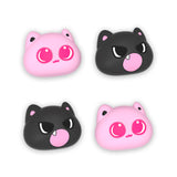 PlayVital for Switch 2 Thumbs Cushion Caps Thumb Grips (4-Pack), Kawaii Silicone Joystick Grip Cover for Nintendo Switch 2 Joycon, Anti-Fatigue Design - PP & VV The Kitten - WWYNTJ020