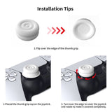 PlayVital Thumbs Cushion Caps Thumb Grips for PS5, for PS4, Thumbstick Grip Cover Joystick Caps for Xbox Series X/S, for Xbox One, Elite Series 2, for Switch Pro Controller - Puff Cloud Texture Design White - PJM3097