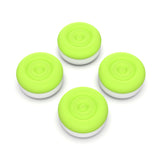 PlayVital Thumbs Cushion Caps Thumb Grips for ps5, for ps4, Thumbstick Grip Cover for Xbox Series X/S, Thumb Grip Caps for Xbox One, Elite Series 2, for Switch Pro Controller - Bright Green & Robot White - PJM3040