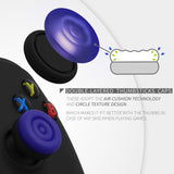 PlayVital Thumbs Cushion Caps Thumb Grips for ps5, for ps4, Thumbstick Grip Cover for Xbox Series X/S, Thumb Grip Caps for Xbox One, Elite Series 2, for Switch Pro Controller - Galactic Purple & Black - PJM3043