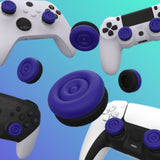 PlayVital Thumbs Cushion Caps Thumb Grips for ps5, for ps4, Thumbstick Grip Cover for Xbox Series X/S, Thumb Grip Caps for Xbox One, Elite Series 2, for Switch Pro Controller - Galactic Purple & Black - PJM3043