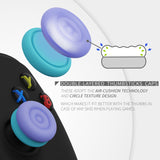 PlayVital Thumbs Cushion Caps Thumb Grips for ps5, for ps4, Thumbstick Grip Cover for Xbox Series X/S, Thumb Grip Caps for Xbox One, Elite Series 2, for Switch Pro Controller - Light Purple & Aqua Blue - PJM3042