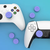 PlayVital Thumbs Cushion Caps Thumb Grips for ps5, for ps4, Thumbstick Grip Cover for Xbox Series X/S, Thumb Grip Caps for Xbox One, Elite Series 2, for Switch Pro Controller - Light Purple & Aqua Blue - PJM3042