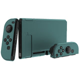 PlayVital UPGRADED Glossy Dockable Case Grip Cover for NS Switch, Ergonomic Protective Case for NS Switch, Separable Protector Hard Shell for Joycon - Hunter Green - ANSP3012