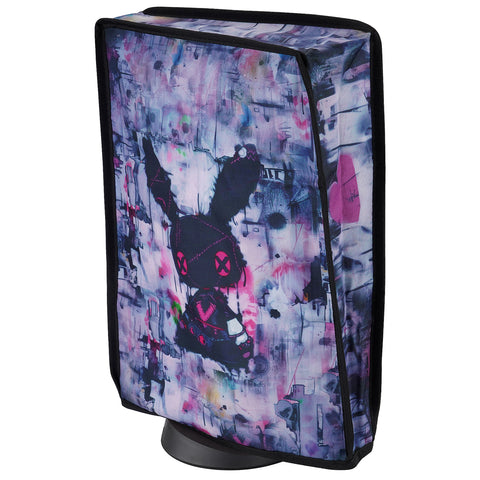 PlayVital Dust Cover for ps5, Soft Neat Lining Dust Guard for ps5 Console, Anti Scratch Waterproof Cover Sleeve for ps5 Console Digital Edition & Disc Edition - Lovely Punky Bunny - PFPJ164