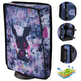 PlayVital Dust Cover for ps5, Soft Neat Lining Dust Guard for ps5 Console, Anti Scratch Waterproof Cover Sleeve for ps5 Console Digital Edition & Disc Edition - Lovely Punky Bunny - PFPJ164