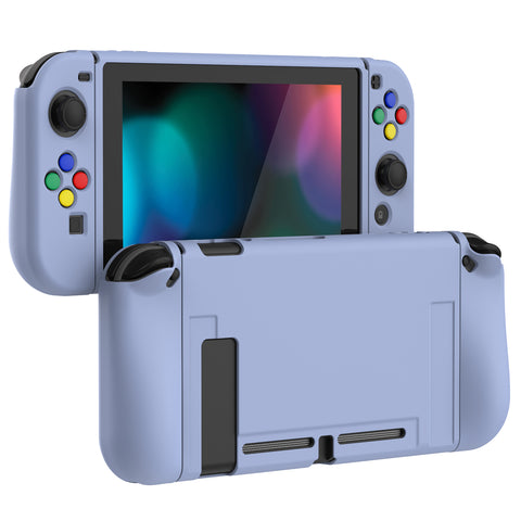 PlayVital Violet Protective Case for NS Switch, Soft TPU Slim Case Cover for NS Switch Joy-Con Console with Colorful ABXY Direction Button Caps - NTU6002G2