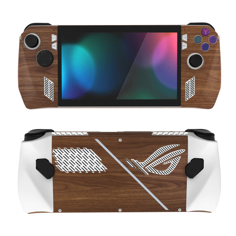 PlayVital Wood Grain Custom Stickers Vinyl Wraps Protective Skin Decal for ROG Ally Handheld Gaming Console - RGTM013