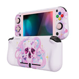 PlayVital ZealProtect Protective Case for Nintendo Switch Lite, Hard Shell Ergonomic Grip Cover for Switch Lite w/Screen Protector & Thumb Grip Caps & Button Caps - Celestial Serpent's Embrace - PSLYR006