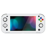 PlayVital ZealProtect Protective Case for Nintendo Switch Lite, Hard Shell Ergonomic Grip Cover for Nintendo Switch Lite with Screen Protector & Thumb Grip Caps & Button Caps - White - PSLYP3019