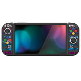 PlayVital ZealProtect Soft Protective Case for Switch OLED, Flexible Protector Joycon Grip Cover for Switch OLED with Thumb Grip Caps & ABXY Direction Button Caps - Deluxe Championship - XSOYV6049