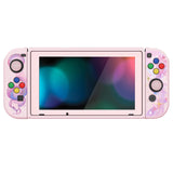 PlayVital ZealProtect Soft Protective Case for Nintendo Switch, Flexible Cover for Switch with Tempered Glass Screen Protector & Thumb Grips & ABXY Direction Button Caps - Celestial Serpent's Embrace - RNSYV6057