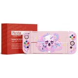 PlayVital ZealProtect Soft Protective Case for Switch OLED, Flexible Protector Joycon Grip Cover for Switch OLED with Thumb Grip Caps & ABXY Direction Button Caps - Celestial Serpent's Embrace - XSOYV6051