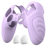 PlayVital Guardian Edition Anti-Slip Ergonomic Silicone Cover Case for ps5 Edge Controller, Soft Rubber Protector Skin for ps5 Edge Wireless Controller with Thumb Grip Caps - Mauve Purple - EHPFP005